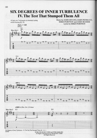 Dream Theater  score for Guitar