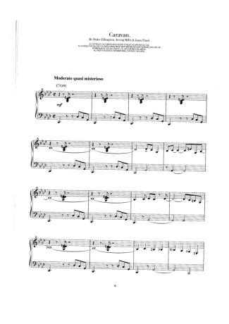 Duke Ellington Caravan score for Piano