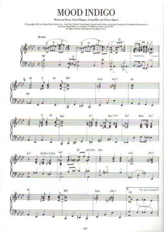 Duke Ellington  score for Piano