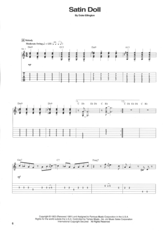 Duke Ellington  score for Guitar