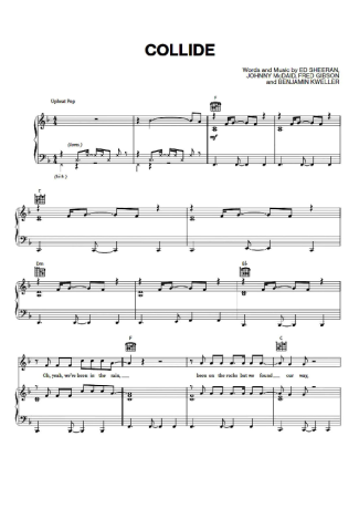 Ed Sheeran Collide score for Piano