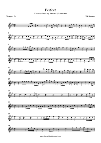 Ed Sheeran  score for Trumpet