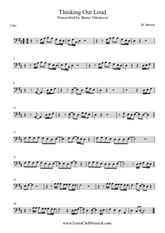 Ed Sheeran  score for Cello