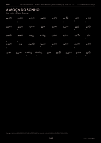 Edu Lobo e Chico Buarque  score for Piano