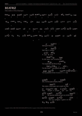 Edu Lobo e Chico Buarque  score for Piano