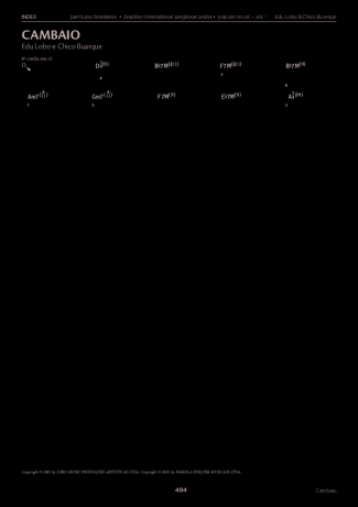 Edu Lobo e Chico Buarque  score for Piano