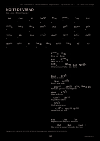 Edu Lobo e Chico Buarque  score for Piano