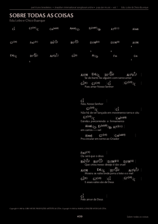 Edu Lobo e Chico Buarque  score for Piano