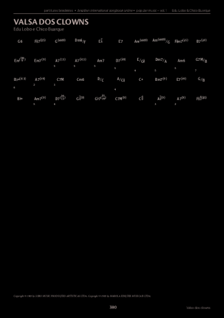 Edu Lobo e Chico Buarque  score for Piano