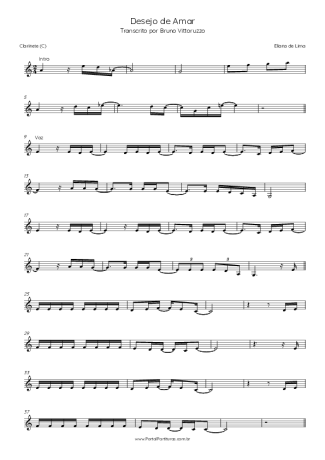 Eliana de Lima  score for Clarinet (C)