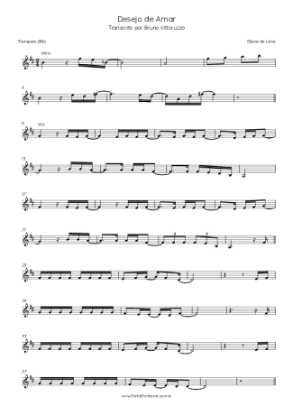 Eliana de Lima Desejo De Amar score for Trumpet