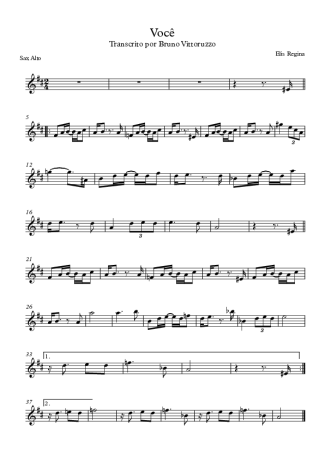 Elis Regina Você score for Alto Saxophone