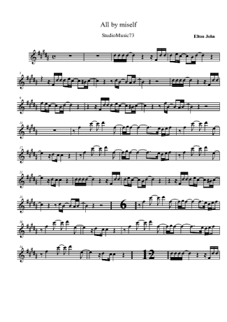 Elton John  score for Clarinet (Bb)