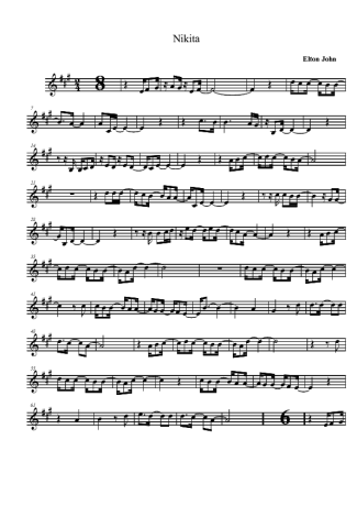 Elton John  score for Tenor Saxophone Soprano (Bb)