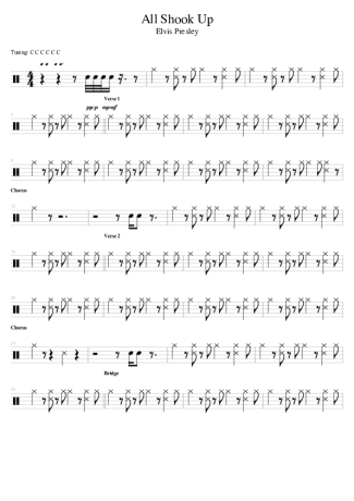 Elvis Presley  score for Drums