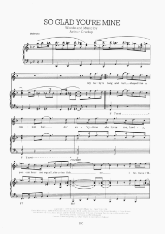 Elvis Presley So Glad Youre Mine score for Piano