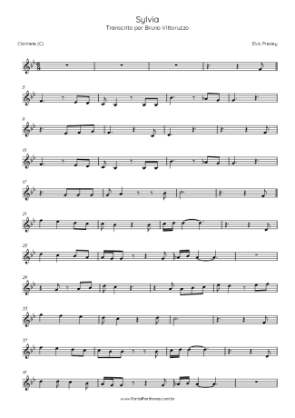 Elvis Presley  score for Clarinet (C)