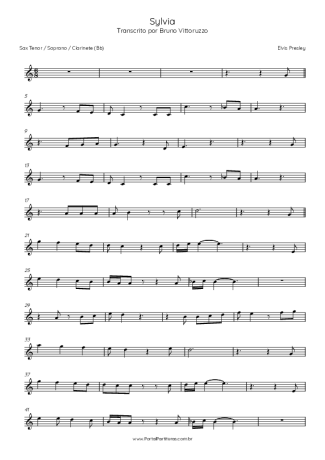 Elvis Presley  score for Tenor Saxophone Soprano (Bb)