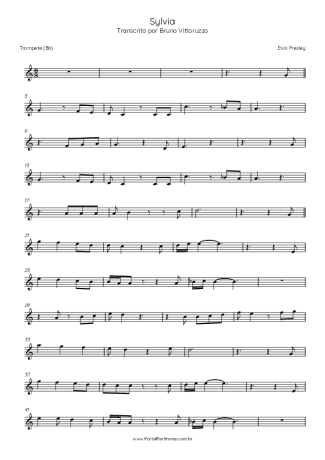 Elvis Presley Sylvia score for Trumpet