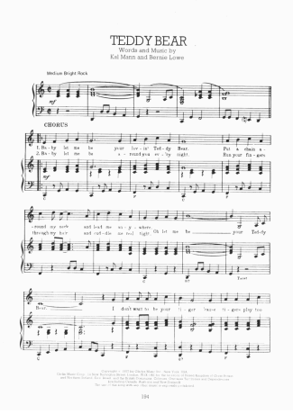 Elvis Presley  score for Piano