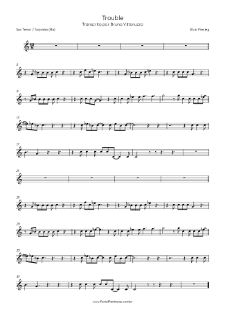 Elvis Presley  score for Tenor Saxophone Soprano (Bb)