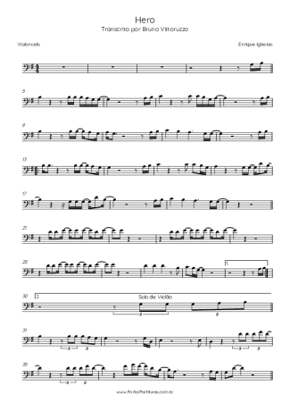 Enrique Iglesias  score for Cello