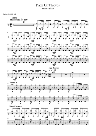 Enter Shikari  score for Drums