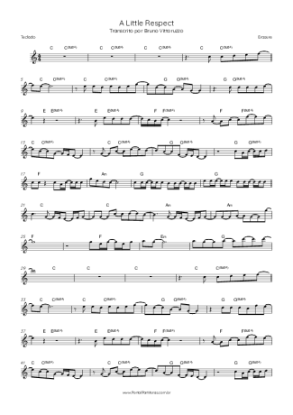 Erasure A Little Respect score for Keyboard