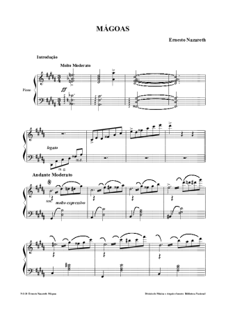 Ernesto Nazareth  score for Piano