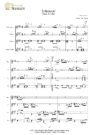 Ernesto Nazareth O Alvorecer score for Acoustic Guitar