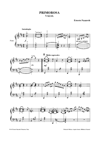 Ernesto Nazareth  score for Piano