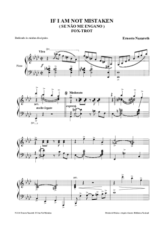 Ernesto Nazareth  score for Piano