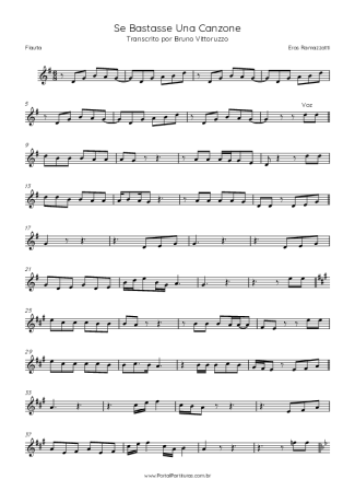 Eros Ramazzotti  score for Flute