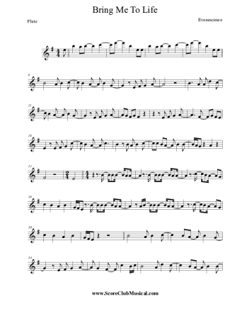 Evanescence  score for Flute