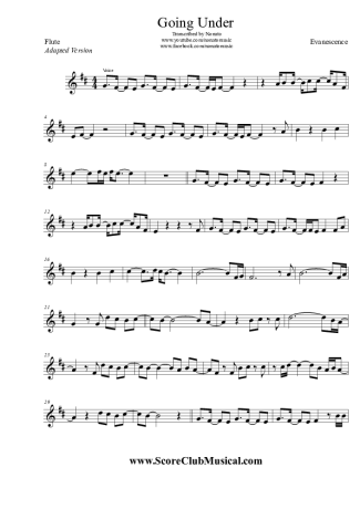 Evanescence  score for Flute