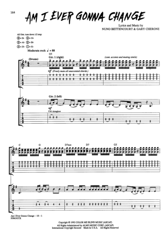 Extreme Am I Ever Gonna Change score for Guitar