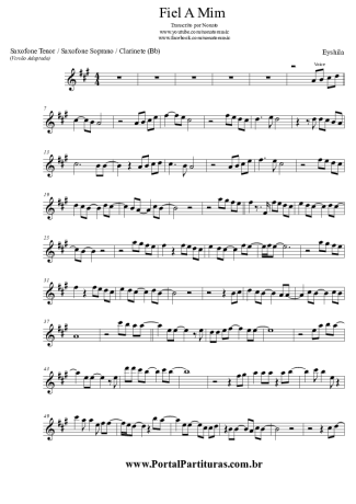 Eyshila  score for Tenor Saxophone Soprano (Bb)