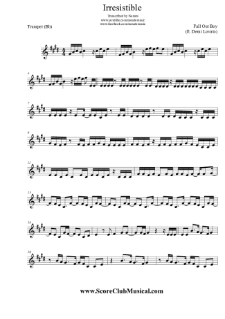 Fall Out Boy  score for Trumpet