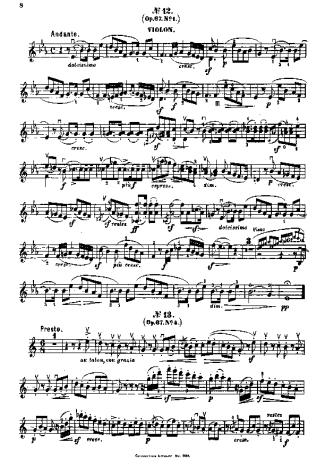 Felix Mendelssohn  score for Violin