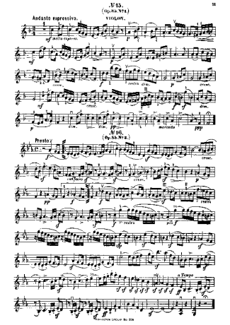 Felix Mendelssohn  score for Violin