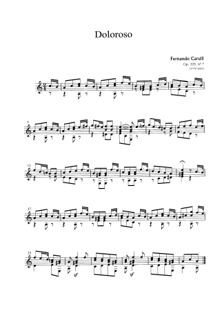 Ferdinando Carulli  score for Acoustic Guitar