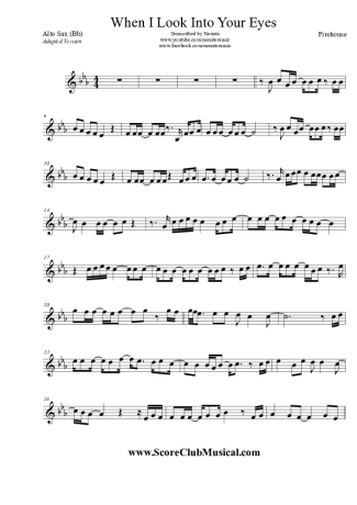 FireHouse  score for Alto Saxophone