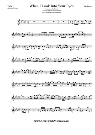 FireHouse  score for Violin