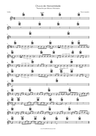 Flávio Leandro Chuva De Honestidade score for Acoustic Guitar