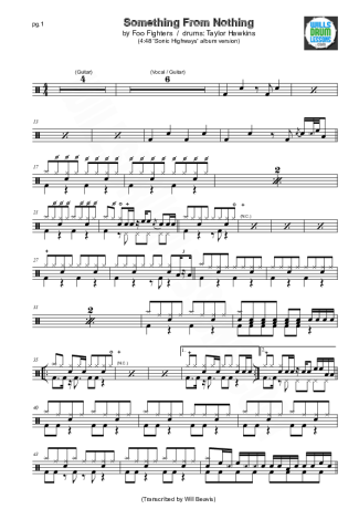 Foo Fighters Something  Nothing score for Drums