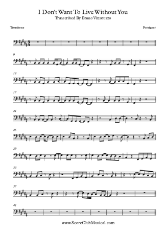 Foreigner  score for Trombone