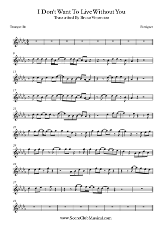 Foreigner  score for Trumpet