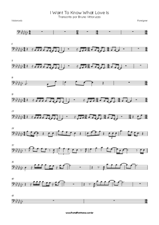 Foreigner  score for Cello