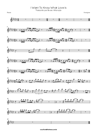 Foreigner  score for Flute