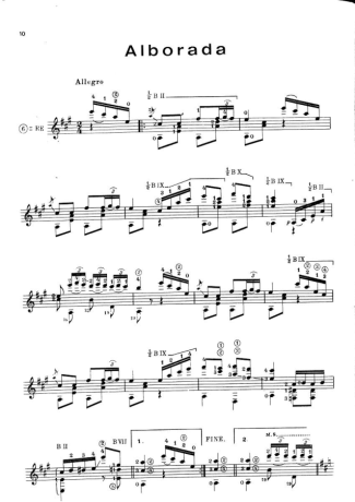 Francisco Tárrega  score for Acoustic Guitar